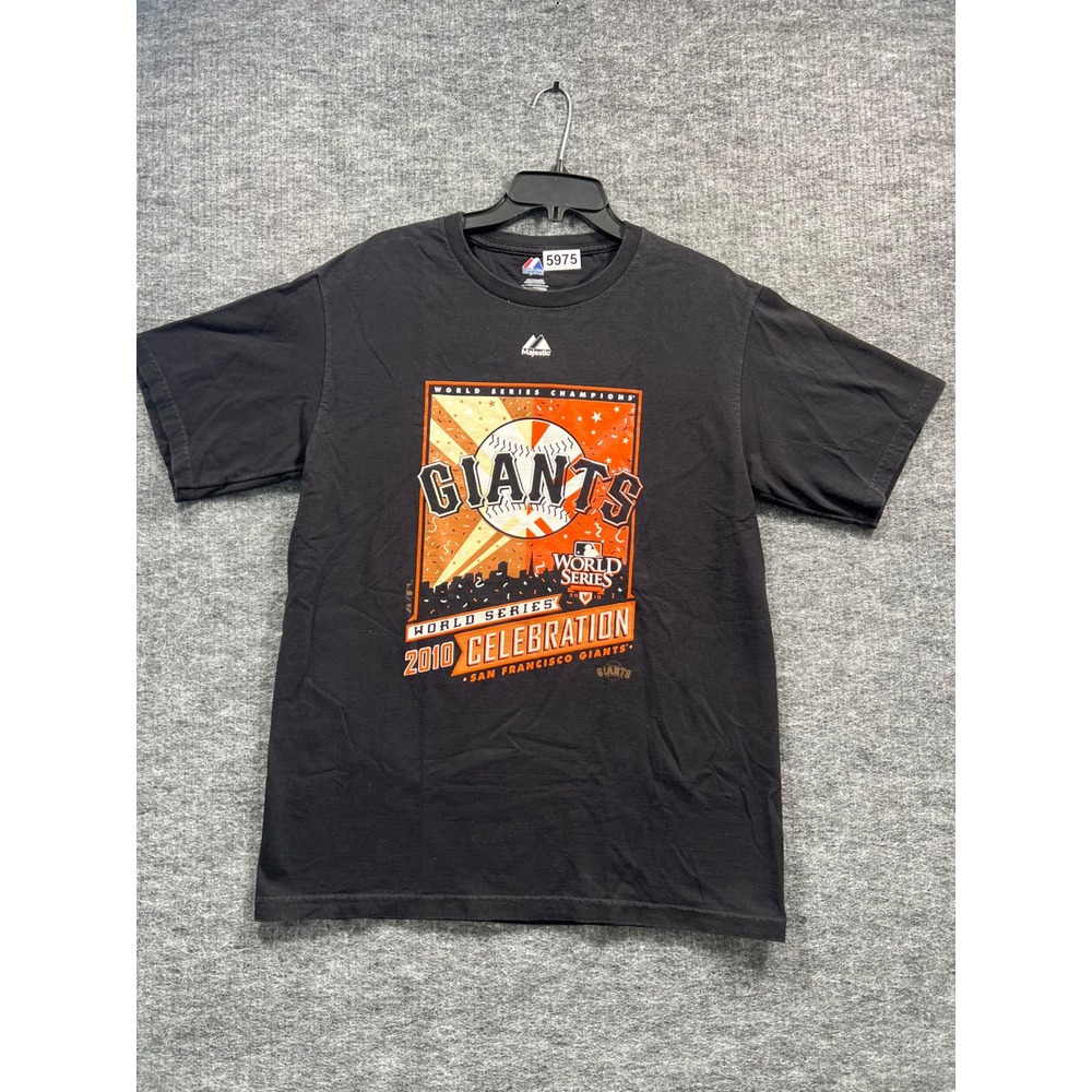 Majestic San Francisco Giants 2010 World Series Champions Roster T-Shirt Mens M